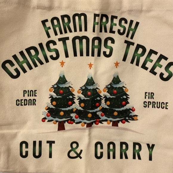 Christmas Trees Canvas Tote Bag - Picture 2 of 6